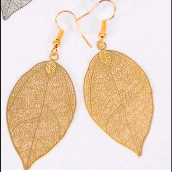Fashion Jewelry Jewelry - Fashion Jewelry Gold Leaf Statement Earrings